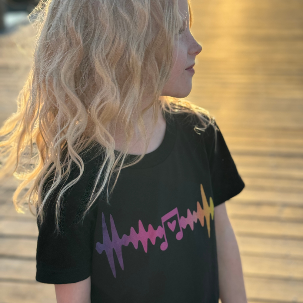 Colorful Heartbeat | love music |Youth Short Sleeve T-Shirt