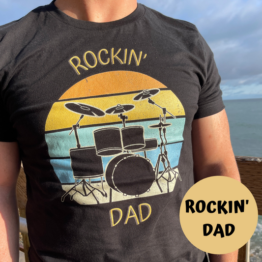 ROCKIN' DAD | DADDY & ME SHIRTS | DRUM SET | MATCHING YOUTH SET | UNISEX T-SHIRT