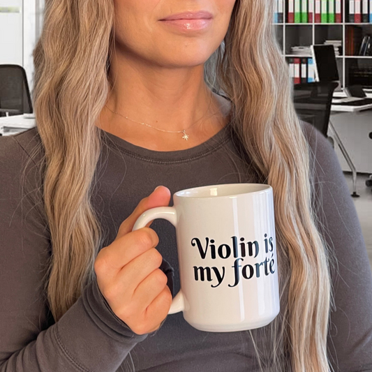 Violin is My Forte' Mug | White Glossy Mug