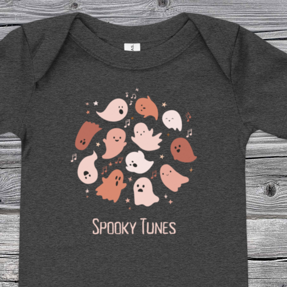 Spooky Tunes | Ghosts | Baby short sleeve one piece