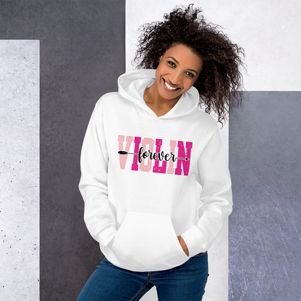 Violin Forever | Pink Design | Unisex Hoodie