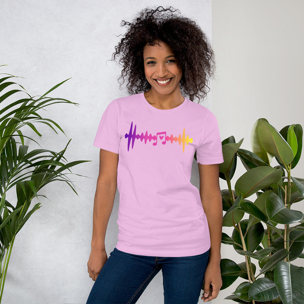 Colorful Heartbeat | Love Music | Unisex T-Shirt