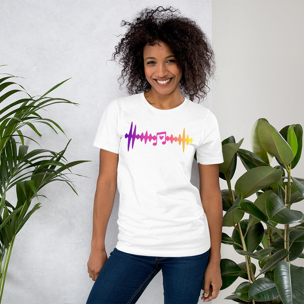 Colorful Heartbeat | Love Music | Unisex T-Shirt