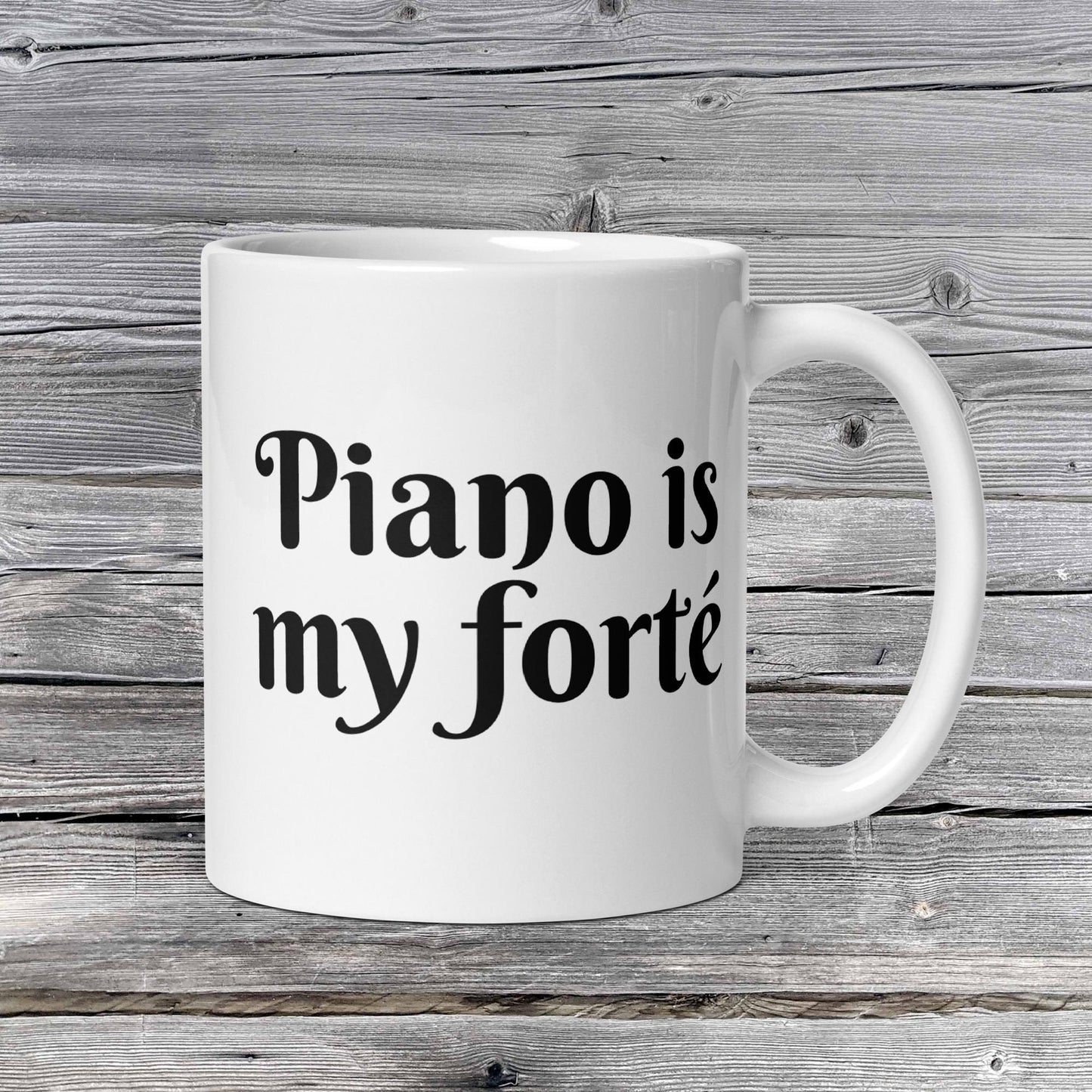 Pick Your Forte' Mug Series | Music is My Forte | 20 Instruments | Violin | Flute | Piano | Guitar | Cello | Singing | Drums | White glossy mug