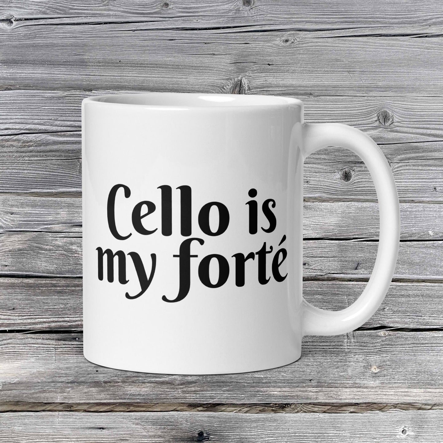 Pick Your Forte' Mug Series | Music is My Forte | 20 Instruments | Violin | Flute | Piano | Guitar | Cello | Singing | Drums | White glossy mug