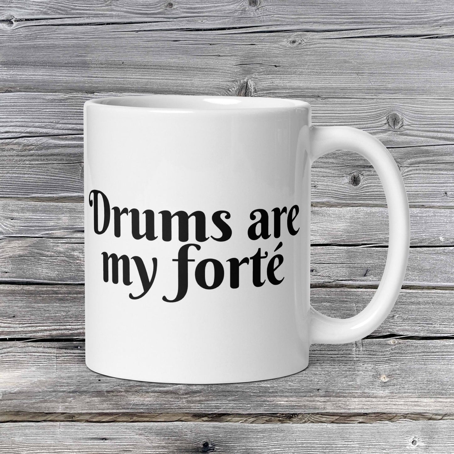 Pick Your Forte' Mug Series | Music is My Forte | 20 Instruments | Violin | Flute | Piano | Guitar | Cello | Singing | Drums | White glossy mug