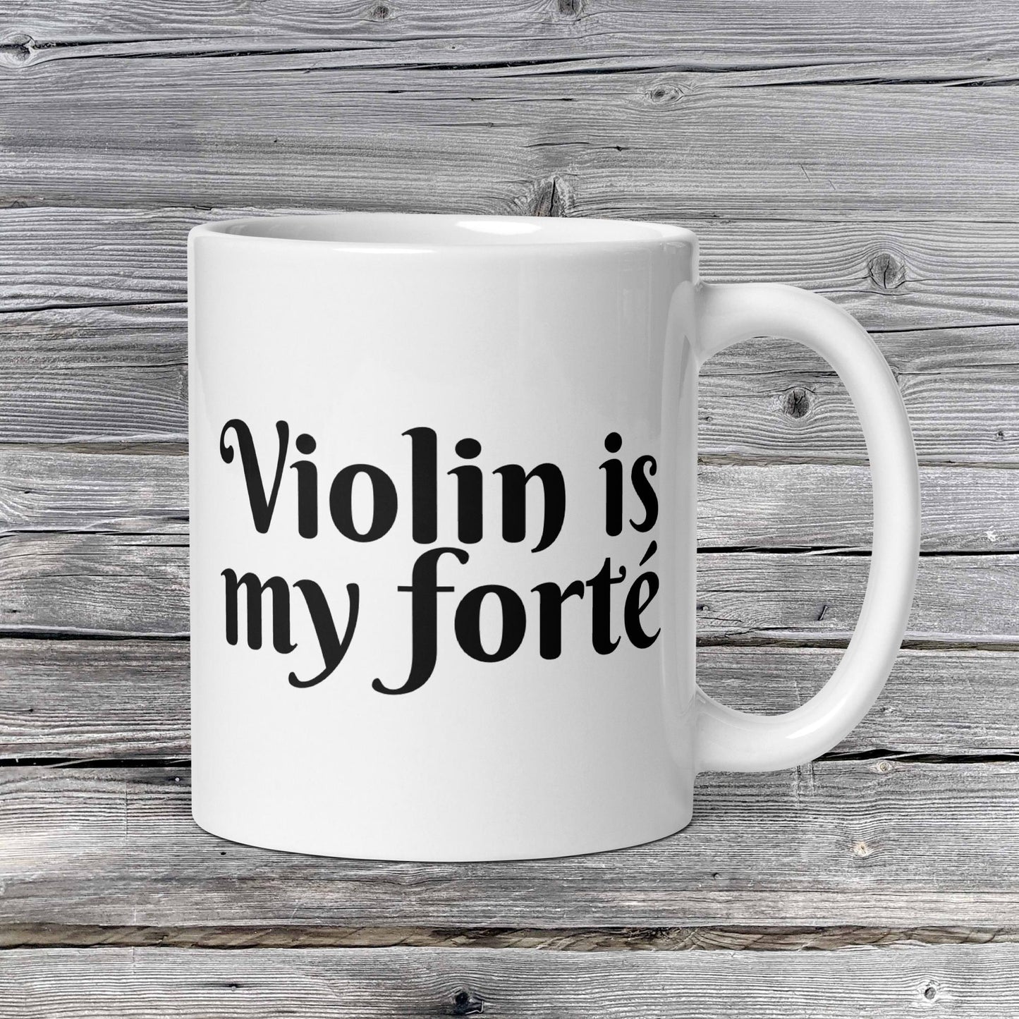 Pick Your Forte' Mug Series | Music is My Forte | 20 Instruments | Violin | Flute | Piano | Guitar | Cello | Singing | Drums | White glossy mug