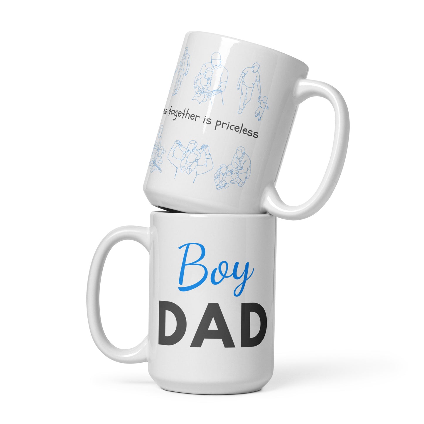 Boy Dad Mug | White Glossy Mug