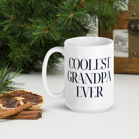 Coolest Grandpa Ever | I Love You More | White glossy mug