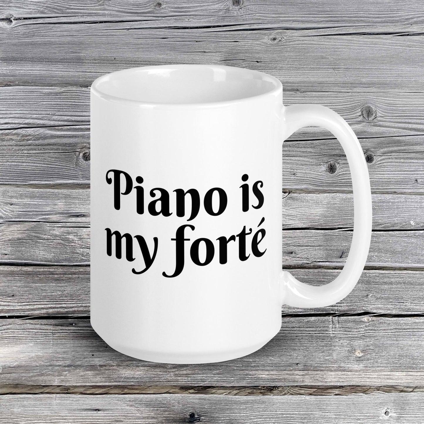 Pick Your Forte' Mug Series | Music is My Forte | 20 Instruments | Violin | Flute | Piano | Guitar | Cello | Singing | Drums | White glossy mug