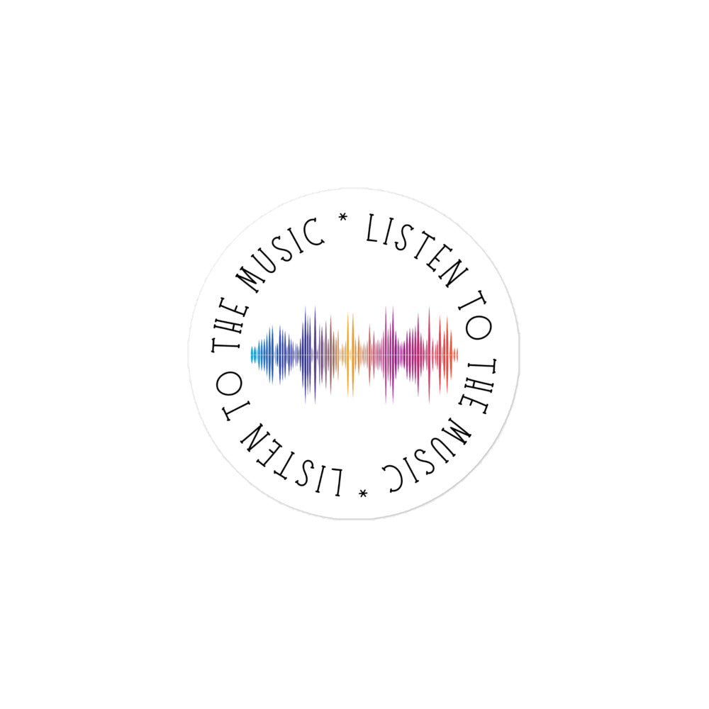 Listen to the Music Sticker | Sound Wave