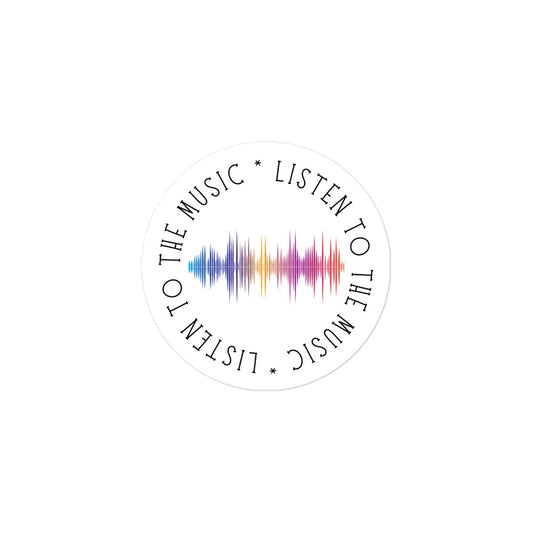 Listen to the Music Sticker | Sound Wave