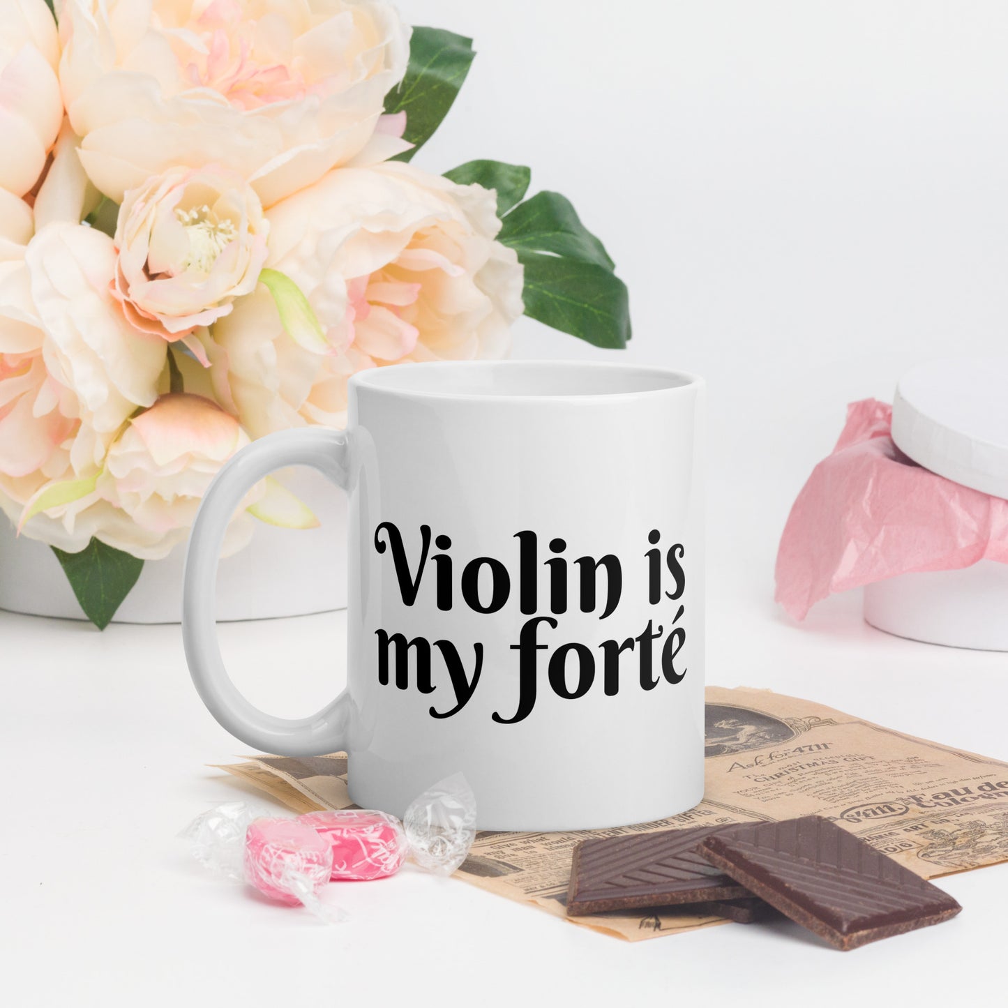 Violin is My Forte' Mug | White Glossy Mug