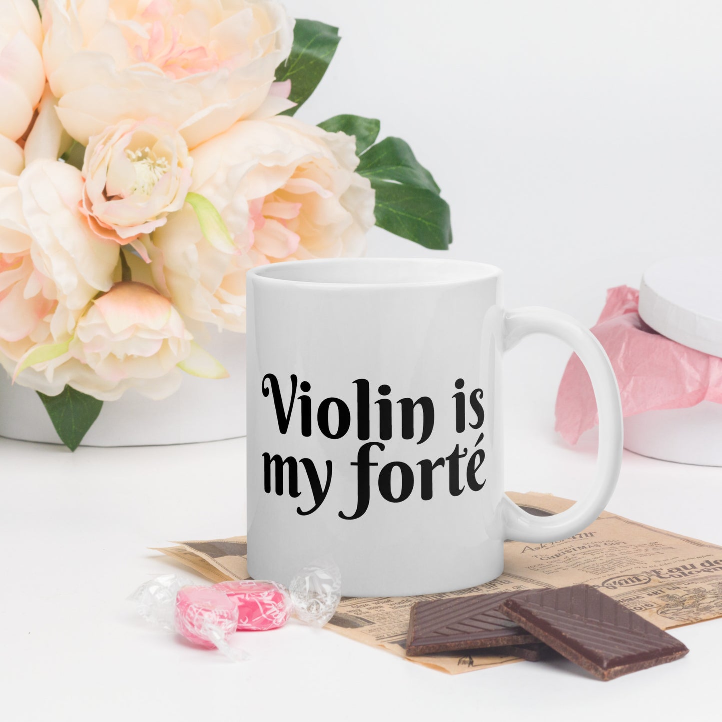 Violin is My Forte' Mug | White Glossy Mug