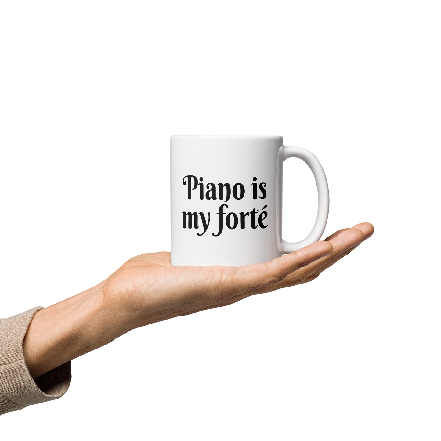 Piano is My Forte' Mug | White Glossy Mug