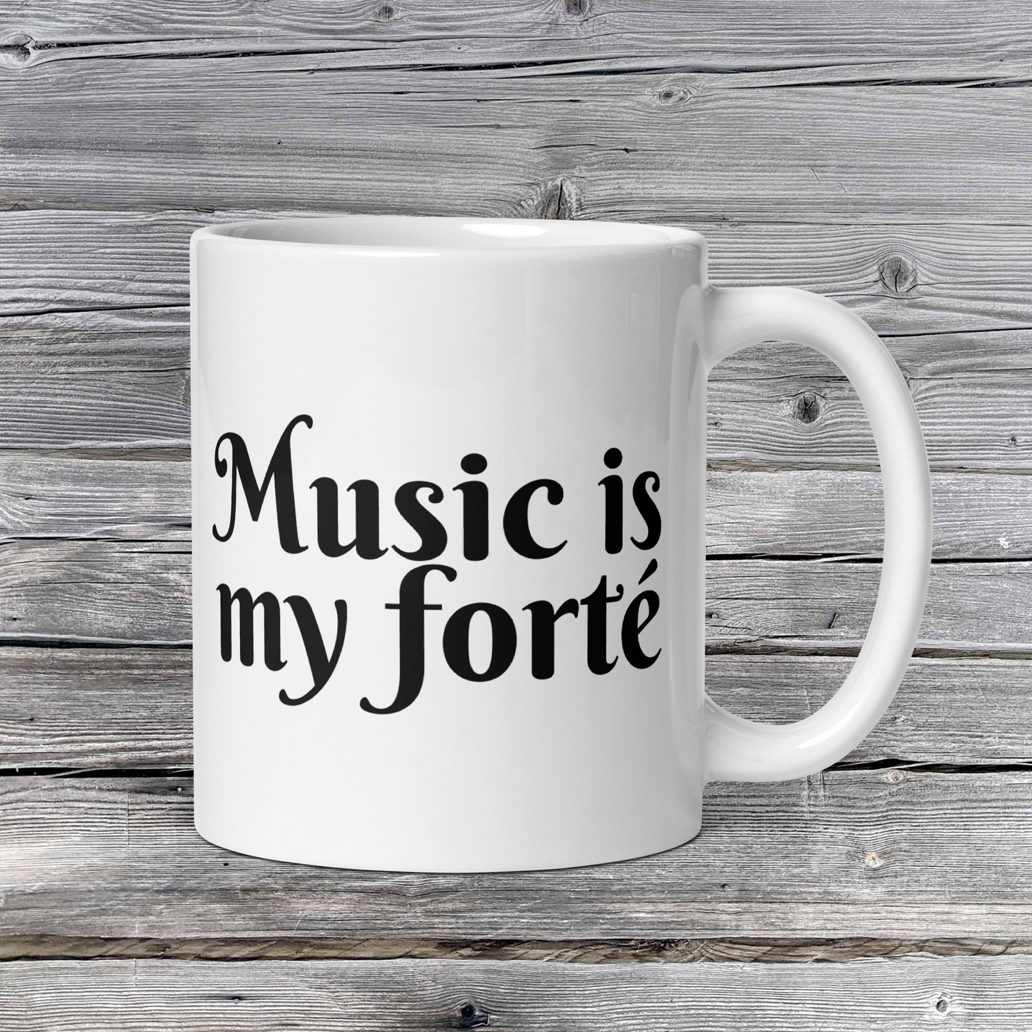 Pick Your Forte' Mug Series | Music is My Forte | 20 Instruments | Violin | Flute | Piano | Guitar | Cello | Singing | Drums | White glossy mug