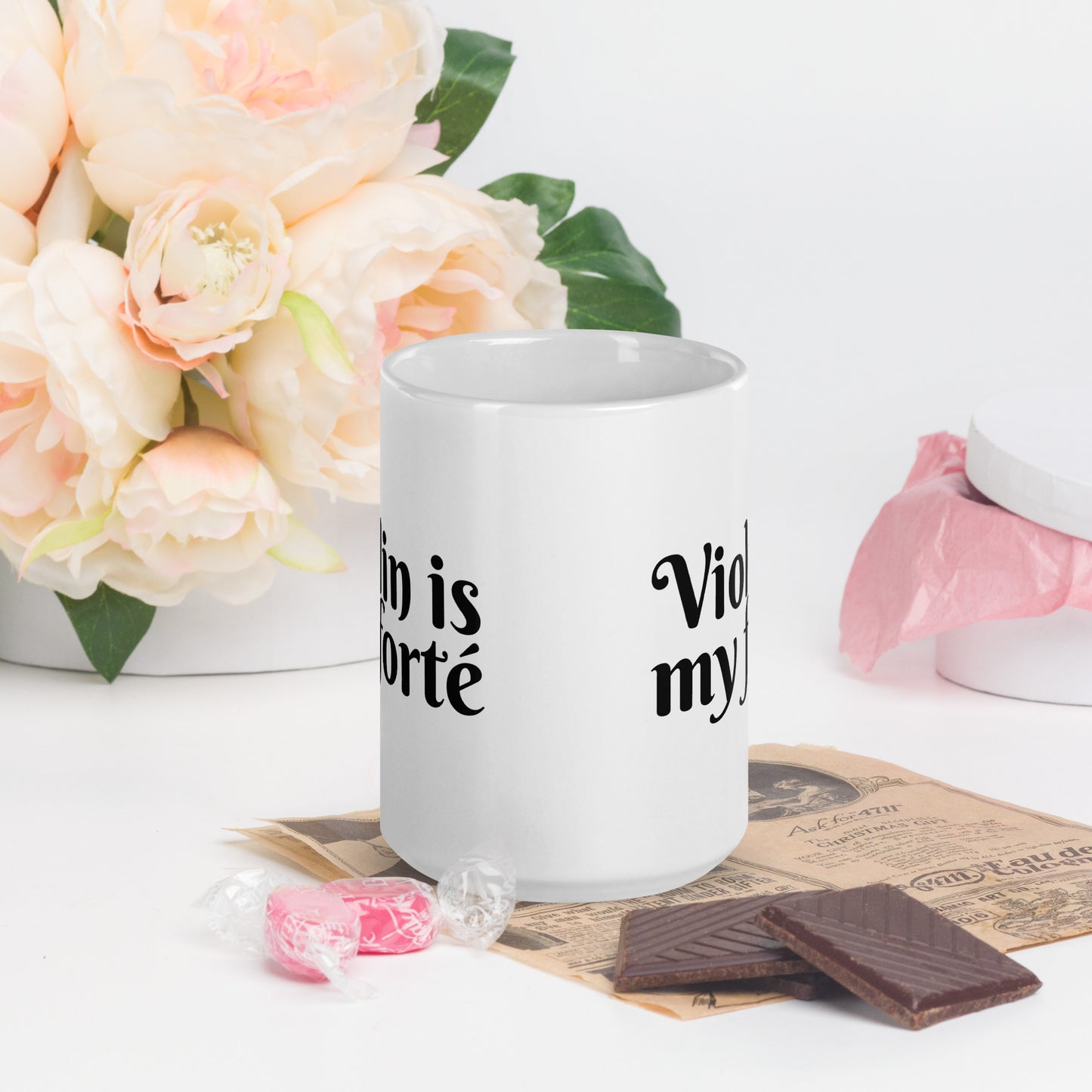 Violin is My Forte' Mug | White Glossy Mug