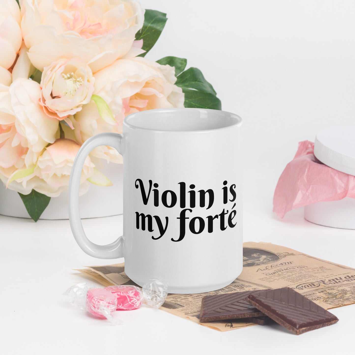 Violin is My Forte' Mug | White Glossy Mug