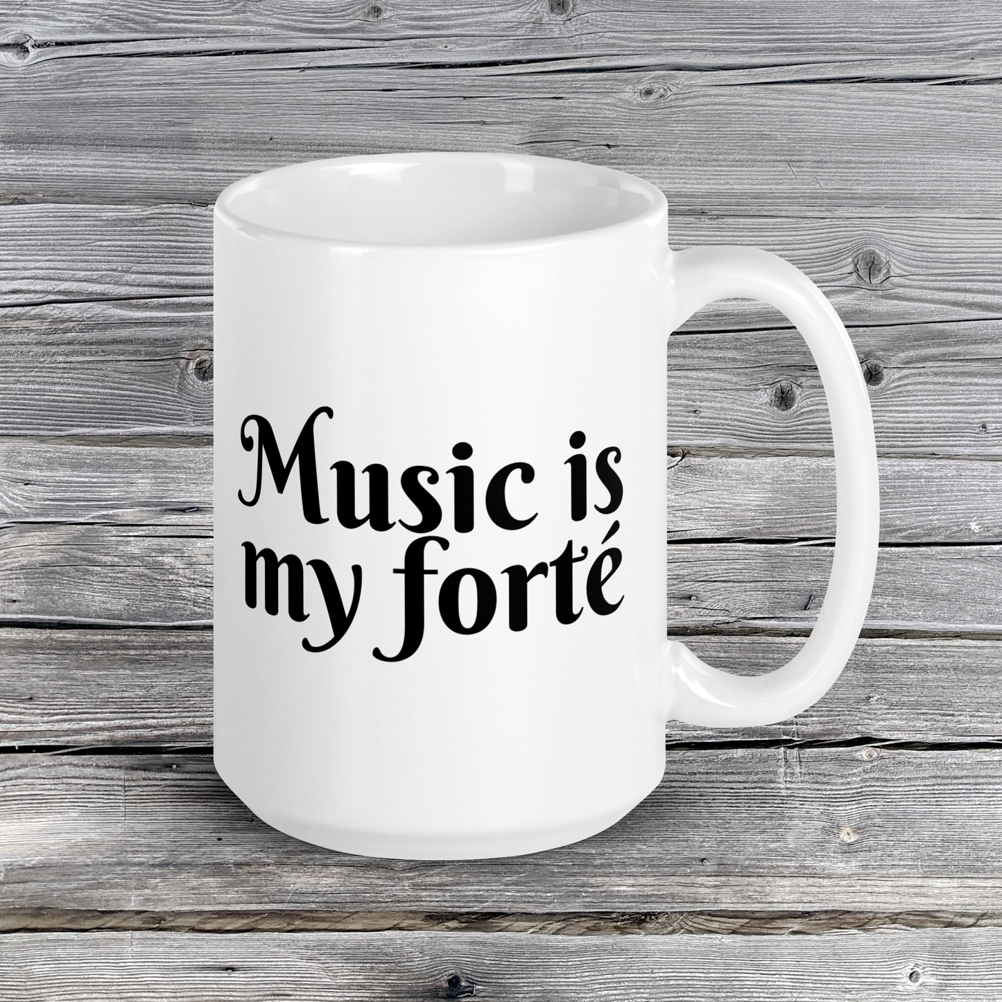 Pick Your Forte' Mug Series | Music is My Forte | 20 Instruments | Violin | Flute | Piano | Guitar | Cello | Singing | Drums | White glossy mug